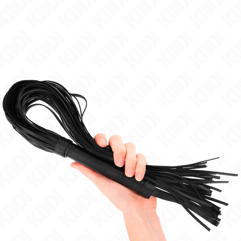 Fouet en PVC souple noir 70 cm — KINK IMPACT & TOUCH