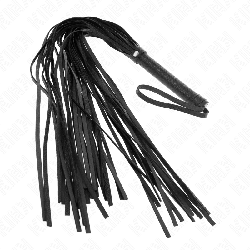 Fouet en PVC souple noir 70 cm — KINK IMPACT & TOUCH