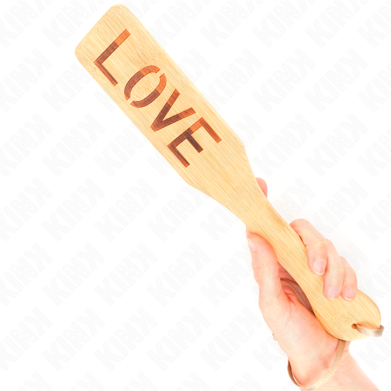 Palette en bambou motif amour 32 cm — KINK IMPACT & TOUCH