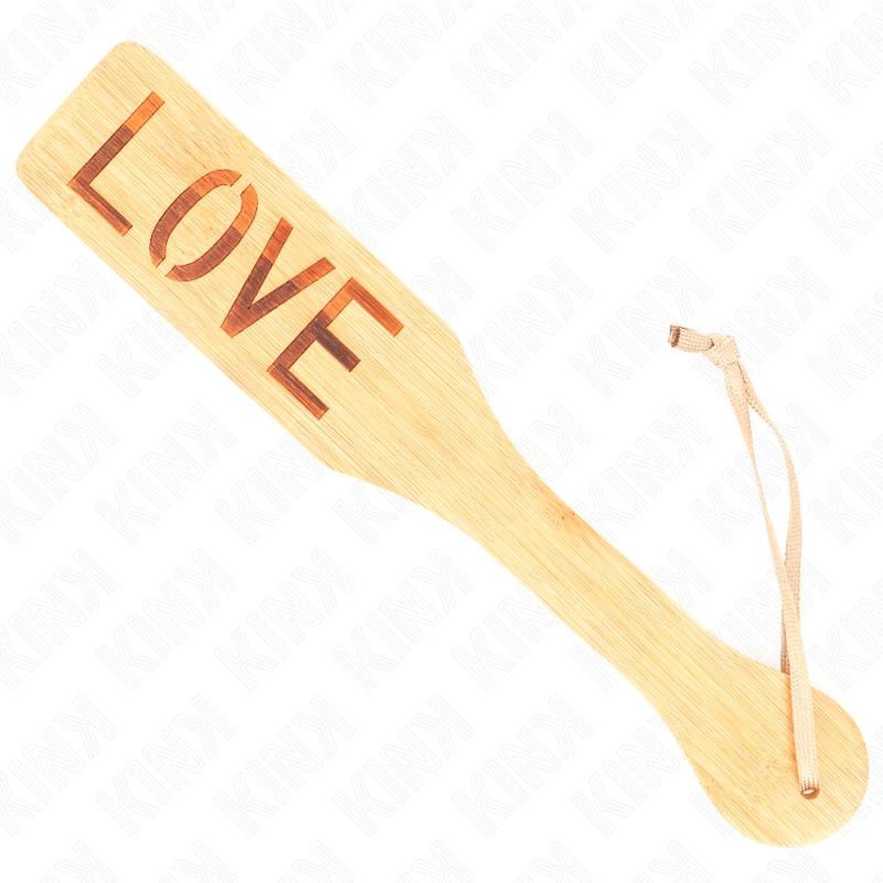 Palette en bambou motif amour 32 cm — KINK IMPACT & TOUCH