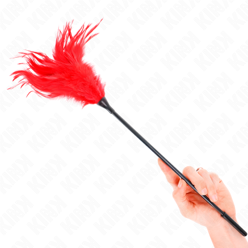 Plumeau de chatouilles rouge, 45 cm — KINK IMPACT & TOUCH