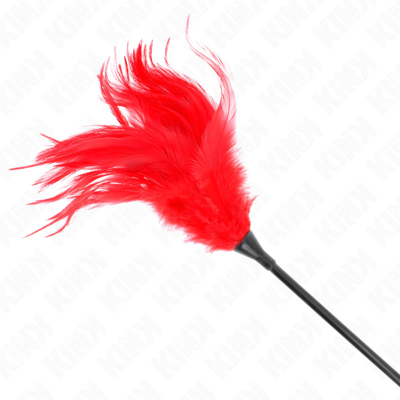 Plumeau de chatouilles rouge, 45 cm — KINK IMPACT & TOUCH