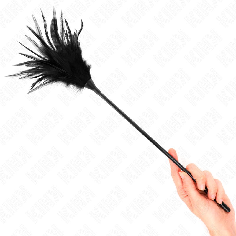 Plumeau de chatouilles noir 45 cm — KINK IMPACT & TOUCH