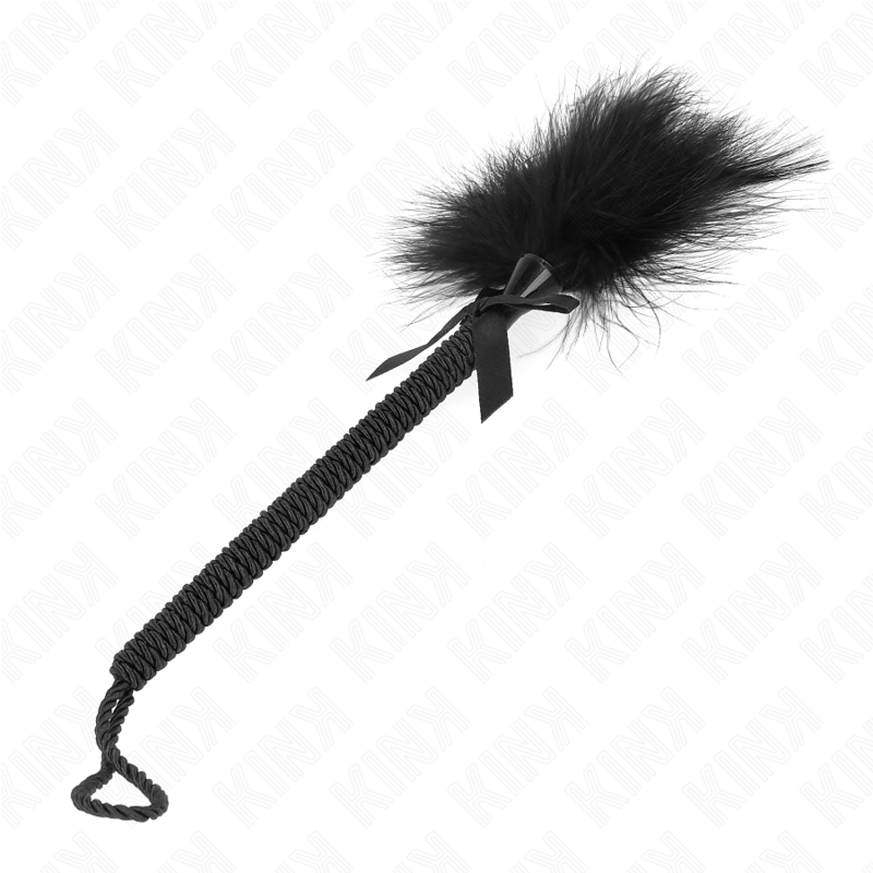 Baguette sensorielle en corde de nylon et plumes chatouillantes — KINK IMPACT & TOUCH