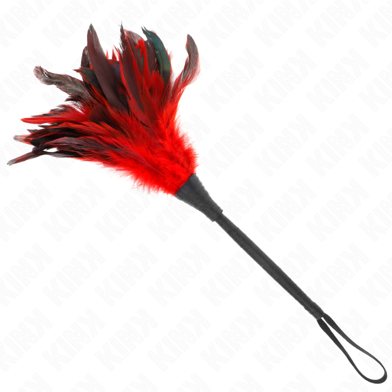 Plumeau érotique en forme de corne rouge 36 cm — KINK IMPACT & TOUCH
