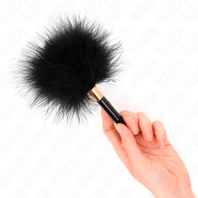 Plumeau en métal doré et noir 18 cm — KINK IMPACT & TOUCH