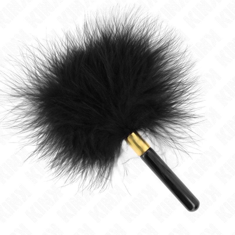 Plumeau en métal doré et noir 18 cm — KINK IMPACT & TOUCH