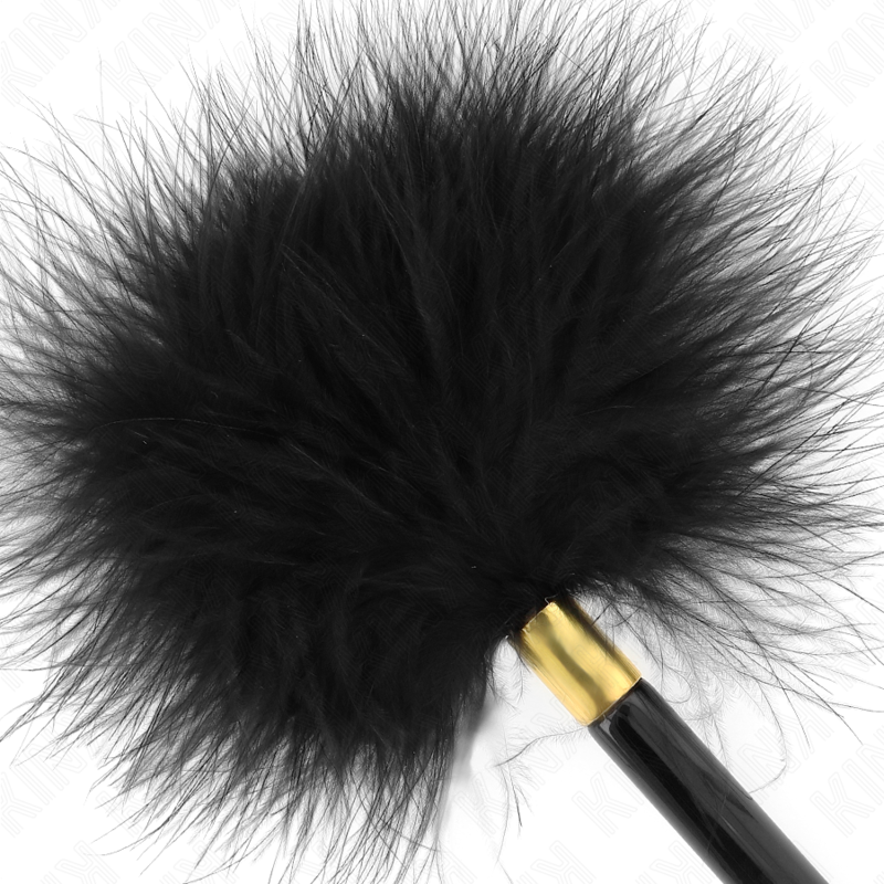 Plumeau en métal doré et noir 18 cm — KINK IMPACT & TOUCH
