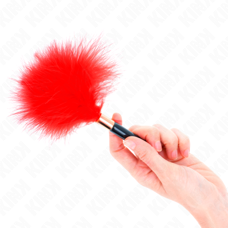 Plumeau métallique rouge et or 18 cm — KINK IMPACT & TOUCH