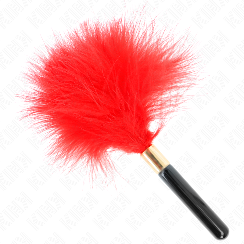 Plumeau métallique rouge et or 18 cm — KINK IMPACT & TOUCH