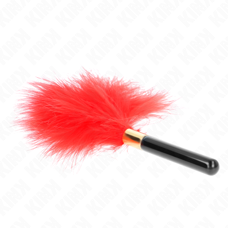 Plumeau métallique rouge et or 18 cm — KINK IMPACT & TOUCH