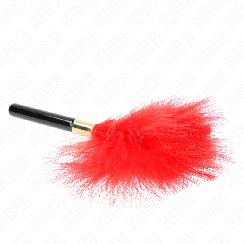 Plumeau métallique rouge et or 18 cm — KINK IMPACT & TOUCH