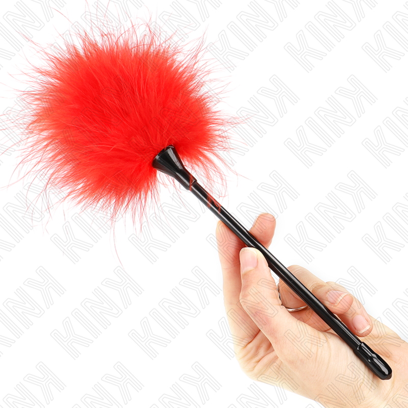 Plumeau de chatouilles rouge pour bondage 27 cm — KINK IMPACT & TOUCH