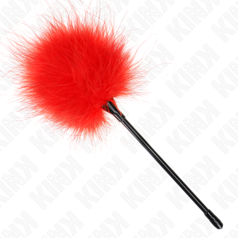 Plumeau de chatouilles rouge pour bondage 27 cm — KINK IMPACT & TOUCH