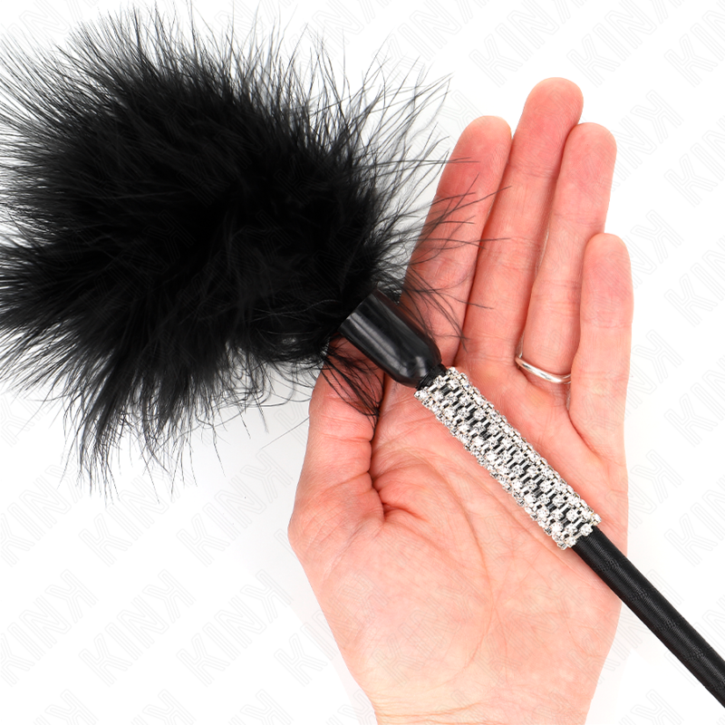 Plumeau de chatouilles à manche strass 50 cm — KINK IMPACT & TOUCH