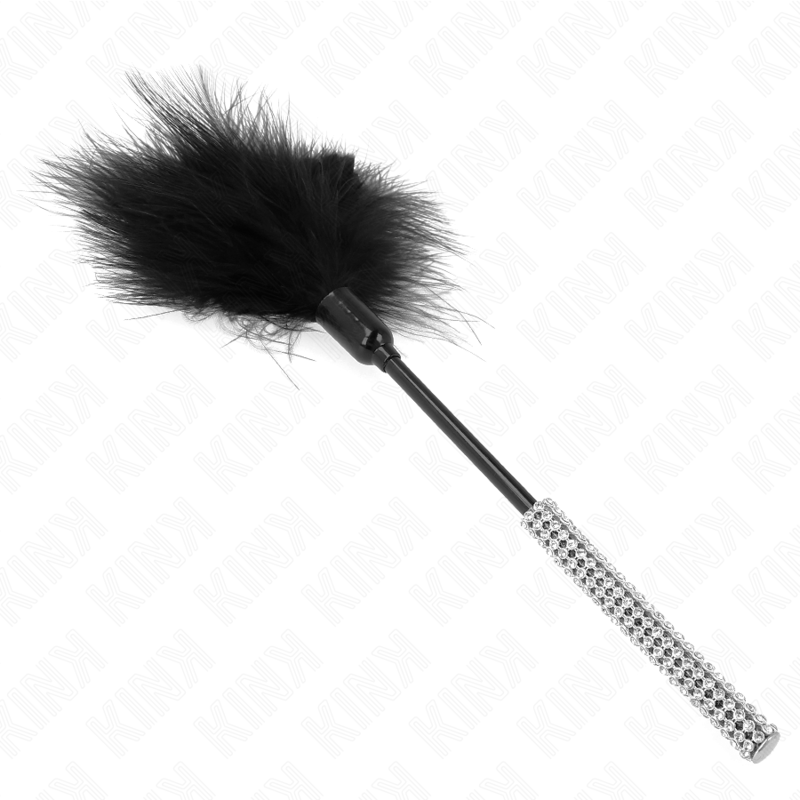 Plumeau de volupté à manche strass 27 cm — KINK IMPACT & TOUCH