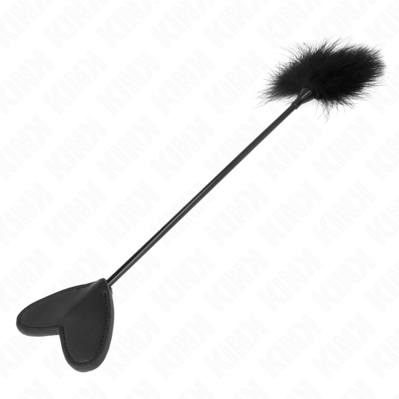 Plumeau effleureur avec palette cœur 31 cm — KINK IMPACT & TOUCH