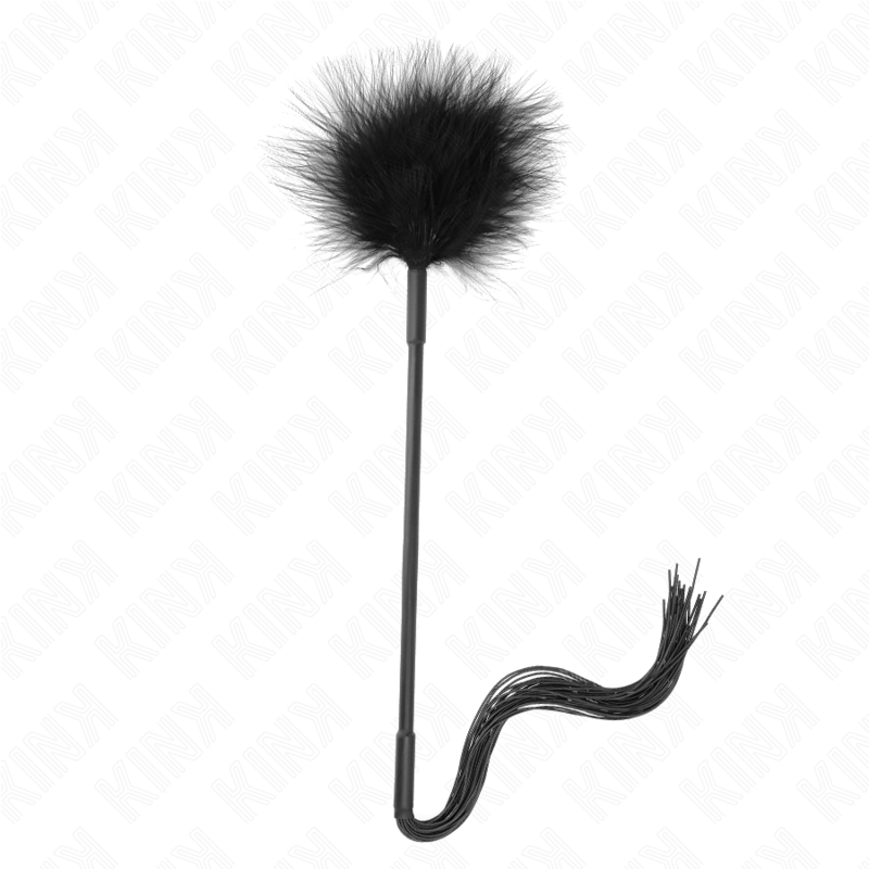 Fouet en silicone avec plumes chatouilleuses 47 cm — KINK IMPACT & TOUCH