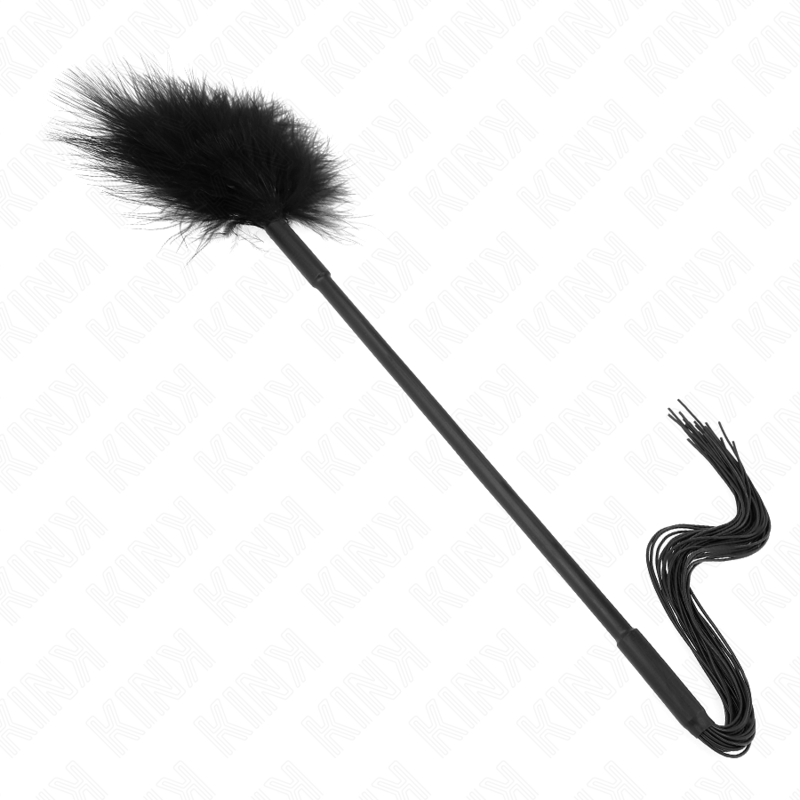 Fouet en silicone avec plumes chatouilleuses 47 cm — KINK IMPACT & TOUCH