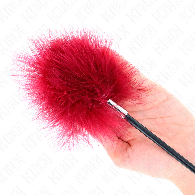 Plumeau de châcrouilles avec palette en forme de rose 8 cm — KINK IMPACT & TOUCH