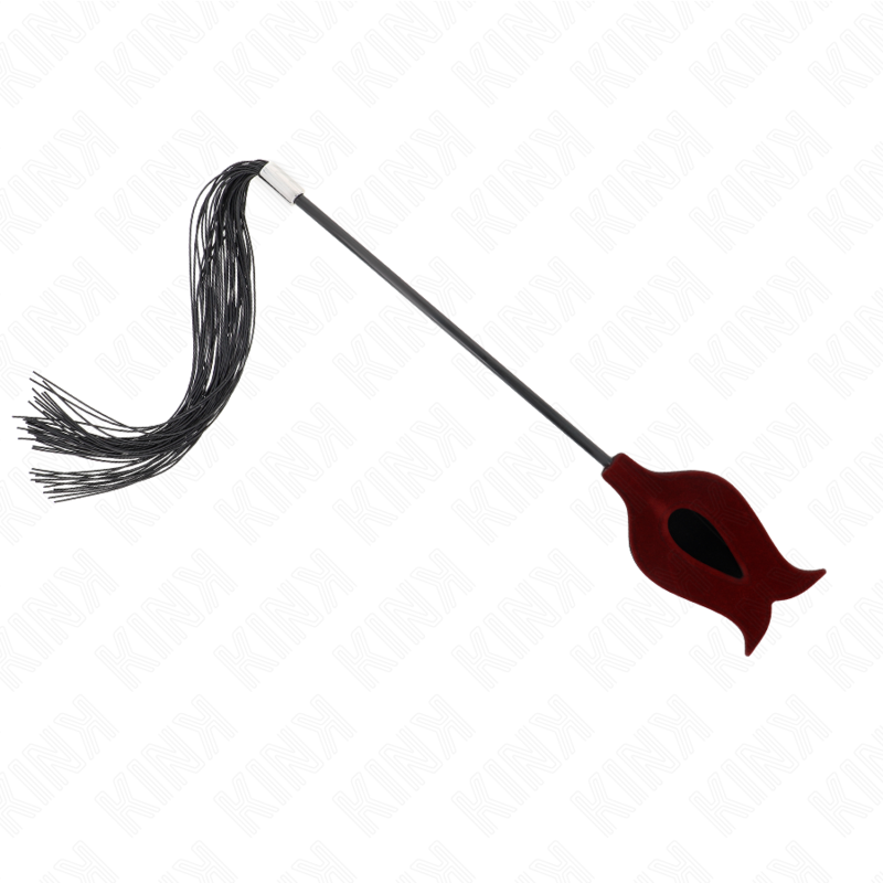 Fouet pompon rose en silicone 45 cm — KINK IMPACT & TOUCH