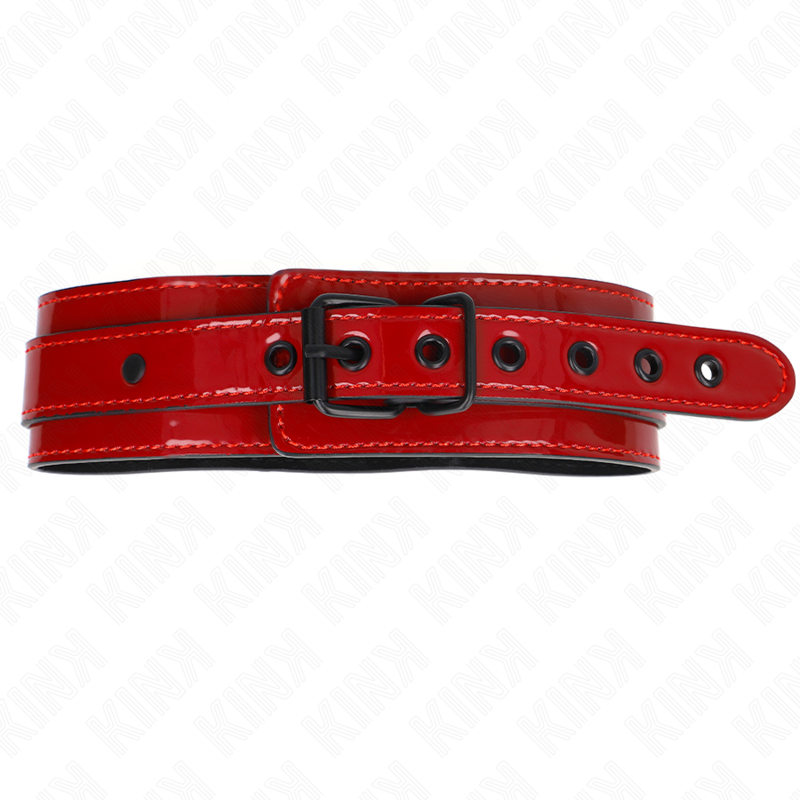 Collier ajustable rouge vin 37,5-49,5 cm x 5 cm — KINK COLLAR & GAG