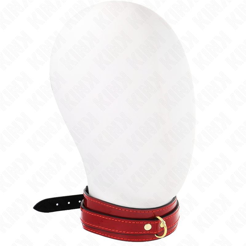 Collier ajustable rouge vin avec détails dorés — KINK COLLAR & GAG