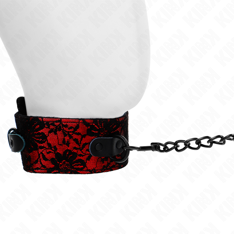 Collier dentelle avec ceinture en cuir véritable — KINK COLLAR & GAG