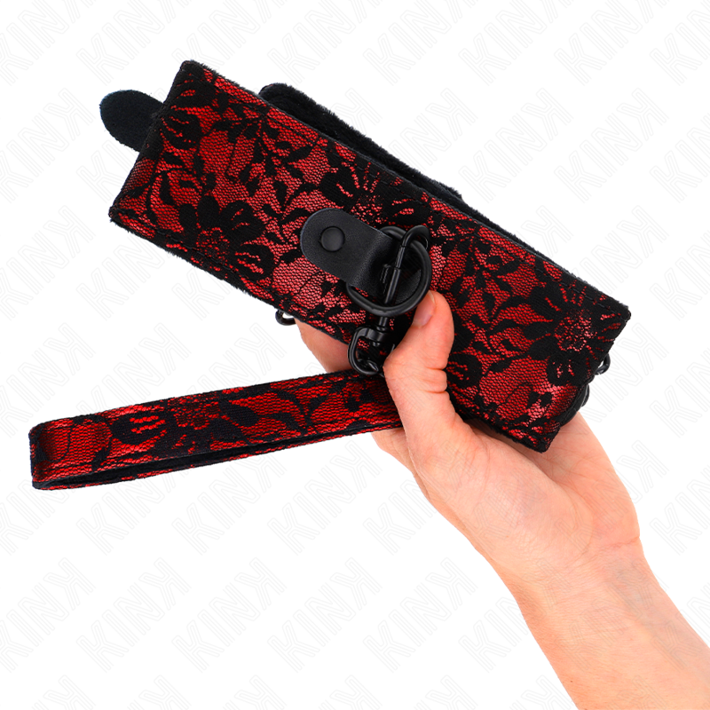 Lace Collar with Genuine Leather Belt — KINK COLLAR & GAG
