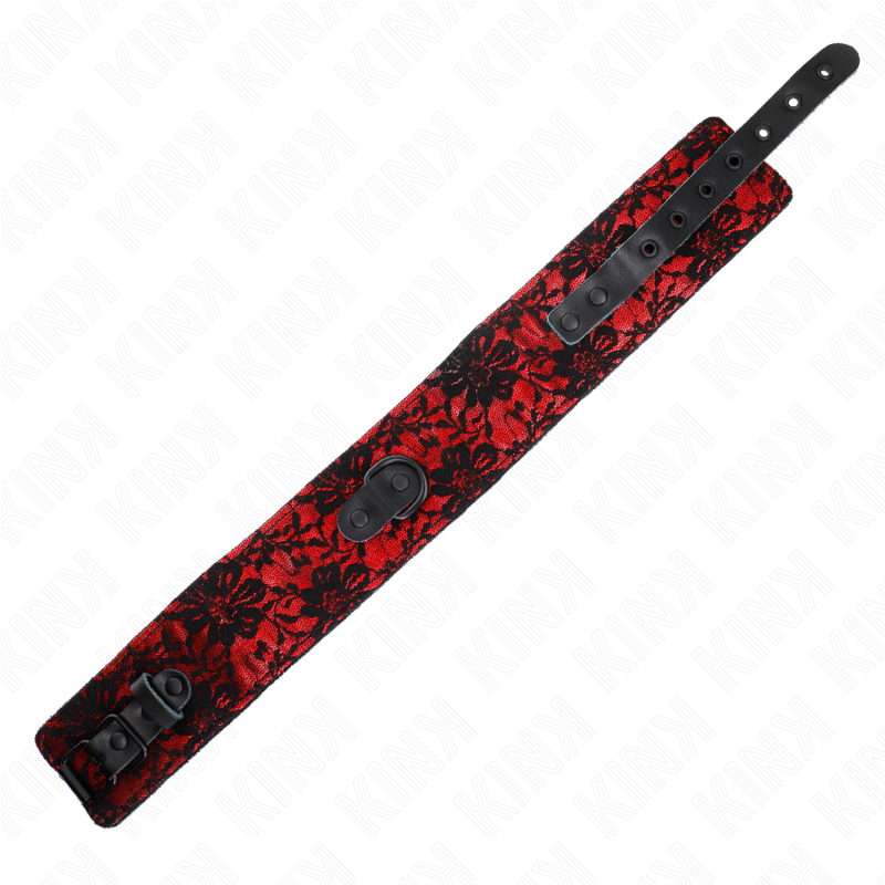 Lace Collar with Genuine Leather Belt — KINK COLLAR & GAG