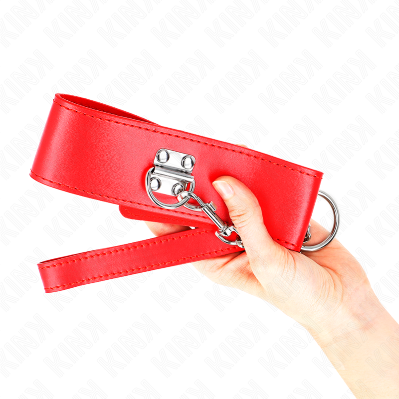 Ensemble collier et bracelet ajustable rouge — KINK COLLAR & GAG
