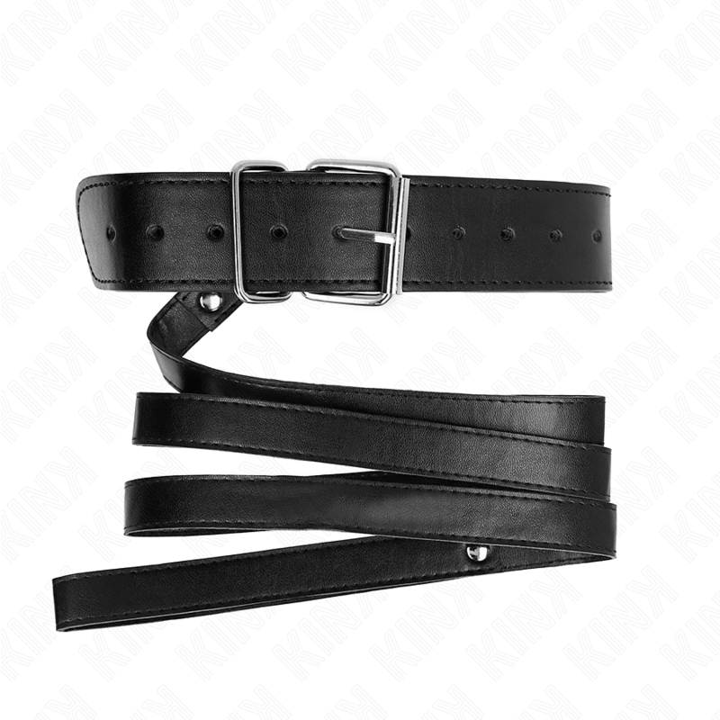 Set collana, cintura e bracciale nero regolabile — KINK COLLAR & GAG