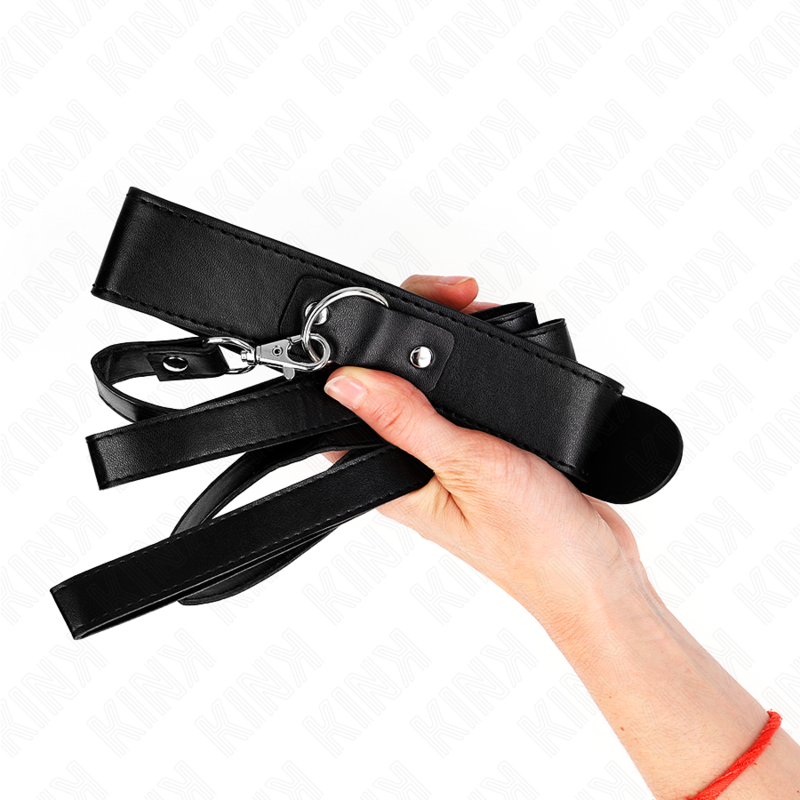 Set collana, cintura e bracciale nero regolabile — KINK COLLAR & GAG