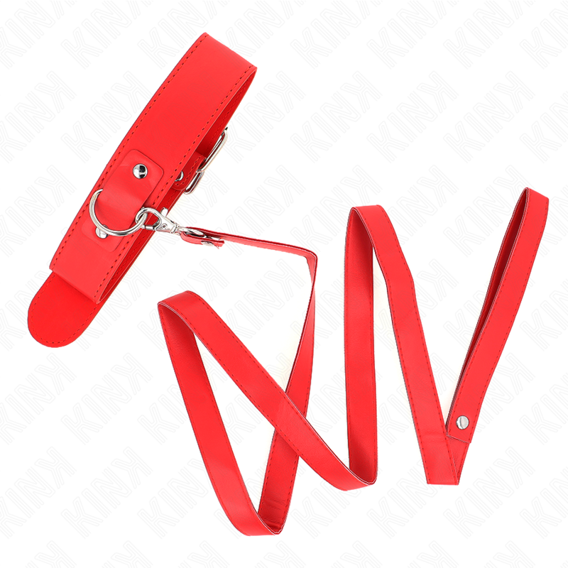 Conjunto de coleira e pulseira ajustáveis com trela — KINK COLLAR & GAG
