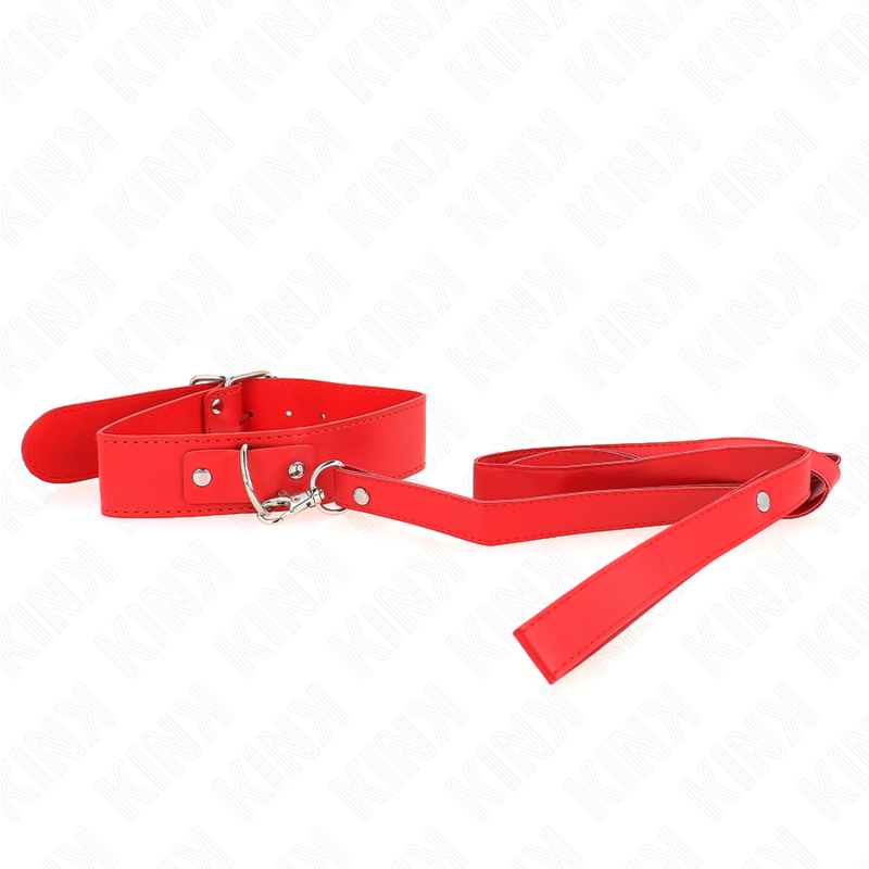 Conjunto de coleira e pulseira ajustáveis com trela — KINK COLLAR & GAG