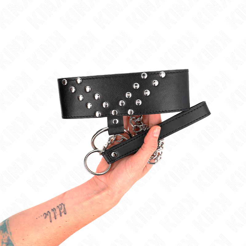 Collier de soumission réglable avec ceinture — KINK COLLAR & GAG