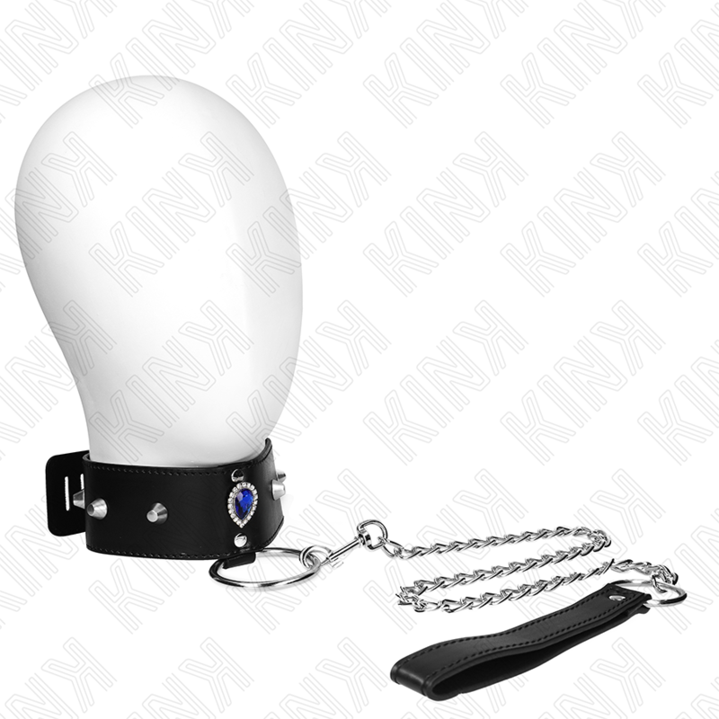 Ensemble collier et bracelet ajustable orné de diamants bleus — KINK COLLAR & GAG