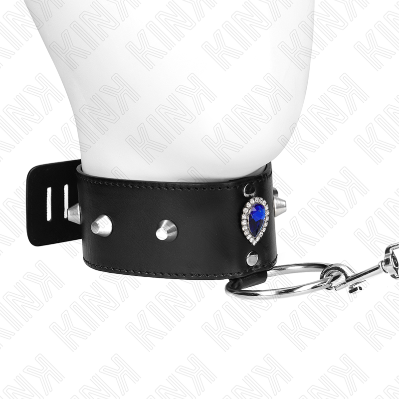 Ensemble collier et bracelet ajustable orné de diamants bleus — KINK COLLAR & GAG