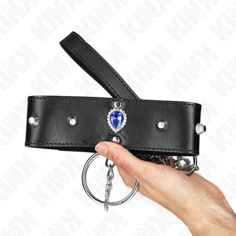 Ensemble collier et bracelet ajustable orné de diamants bleus — KINK COLLAR & GAG