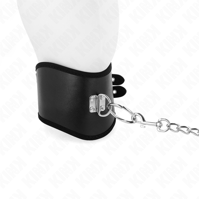 Ensemble collier et bracelet réglable en cuir — KINK COLLAR & GAG