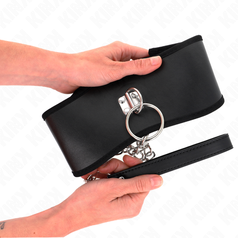 Ensemble collier et bracelet réglable en cuir — KINK COLLAR & GAG