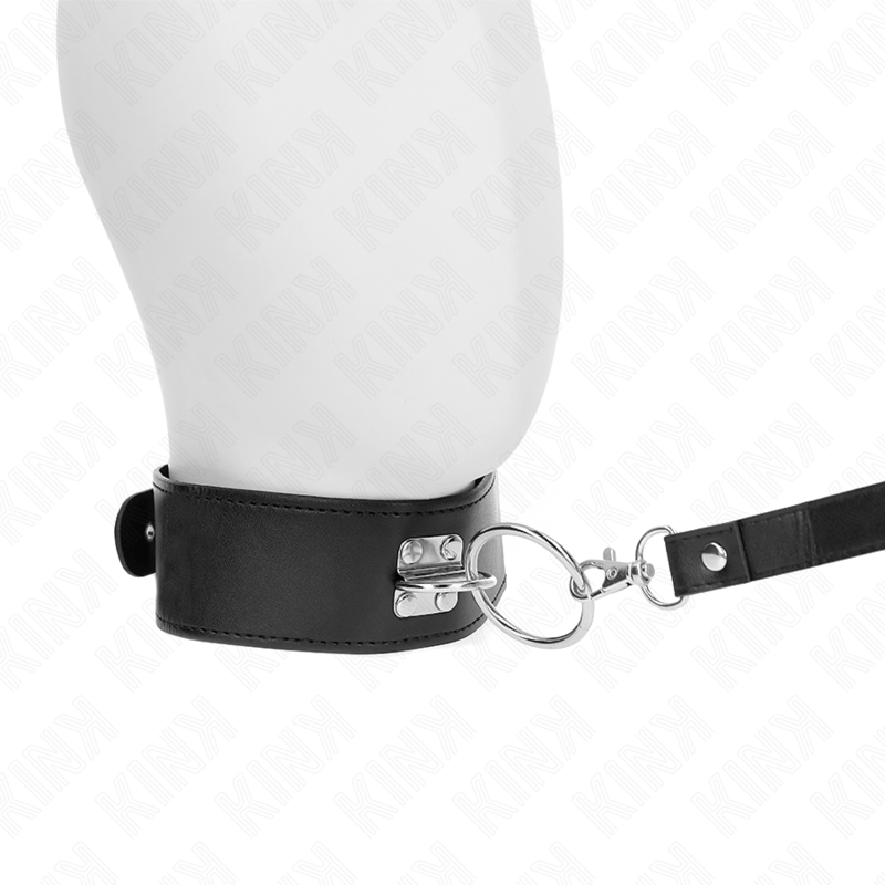 Laisse cloutée avec collier en cuir réglable — KINK COLLAR & GAG