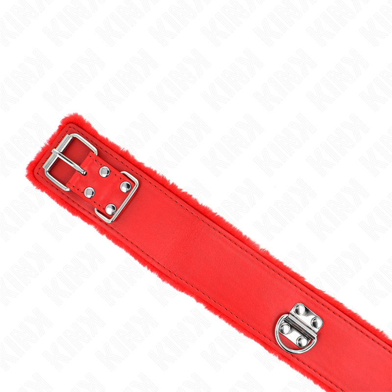Collare di sottomissione rosso con borchie argentate e guinzaglio — KINK COLLAR & GAG
