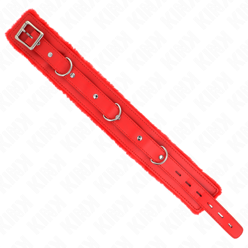 Collier de soumission avec laisse ajustable rouge — KINK COLLAR & GAG