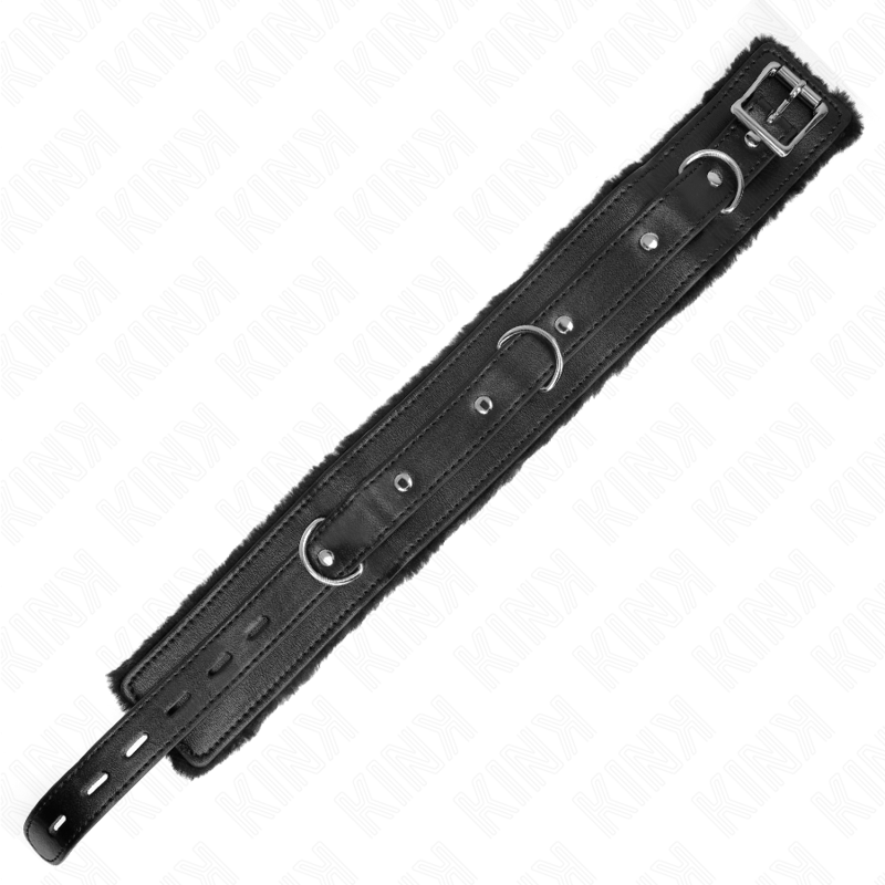 Ensemble collier et laisse de restriction noir — KINK COLLAR & GAG