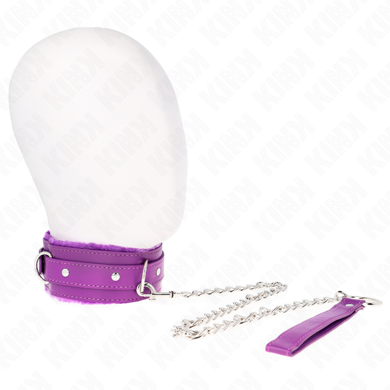 Collier avec laisse de restriction violet — KINK COLLAR & GAG