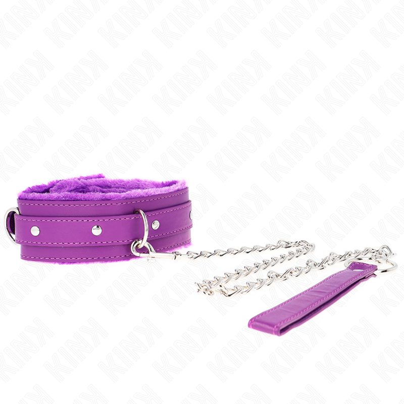 Collier avec laisse de restriction violet — KINK COLLAR & GAG