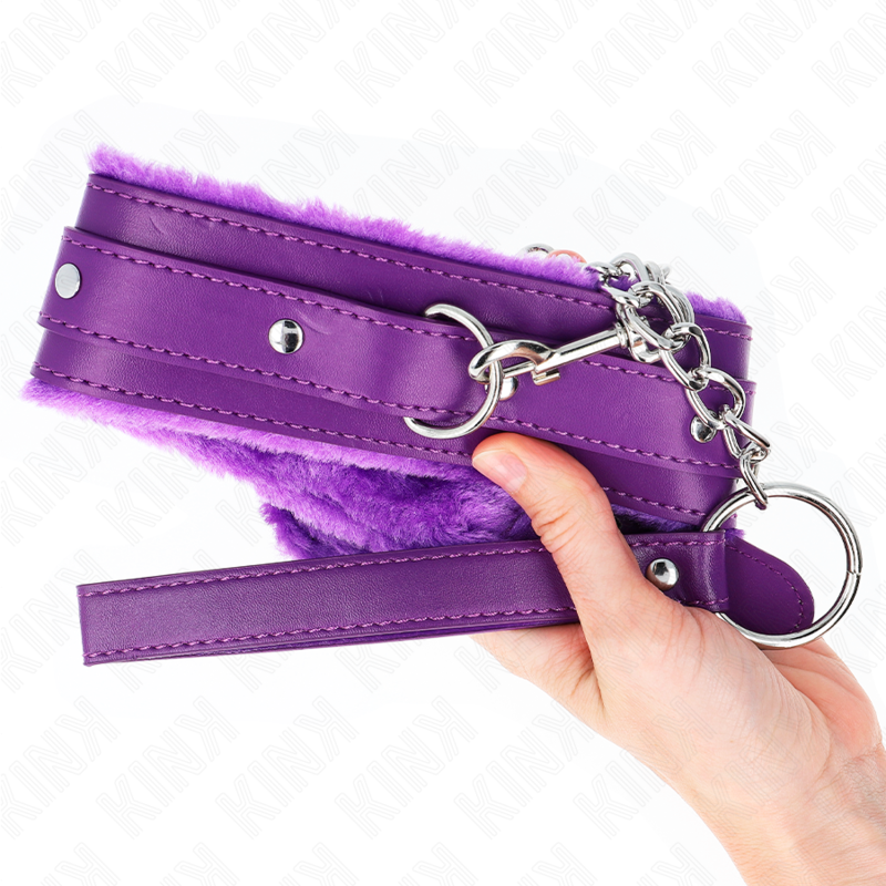 Collier avec laisse de restriction violet — KINK COLLAR & GAG