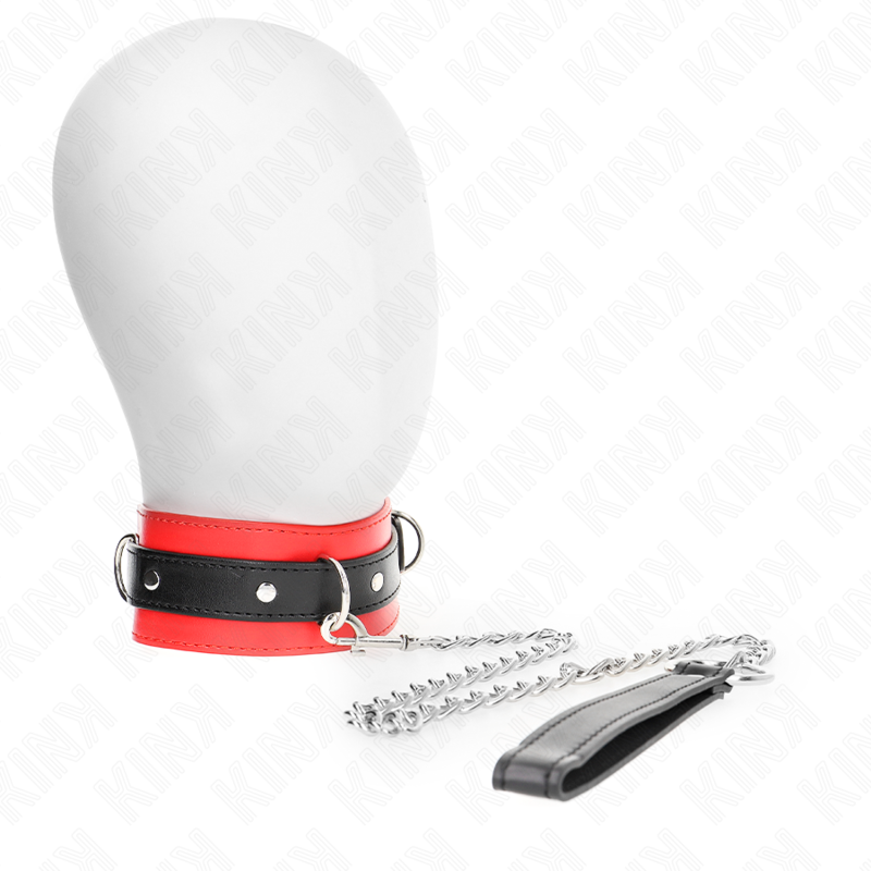 Ensemble collier et laisse ajustable rouge — KINK COLLAR & GAG