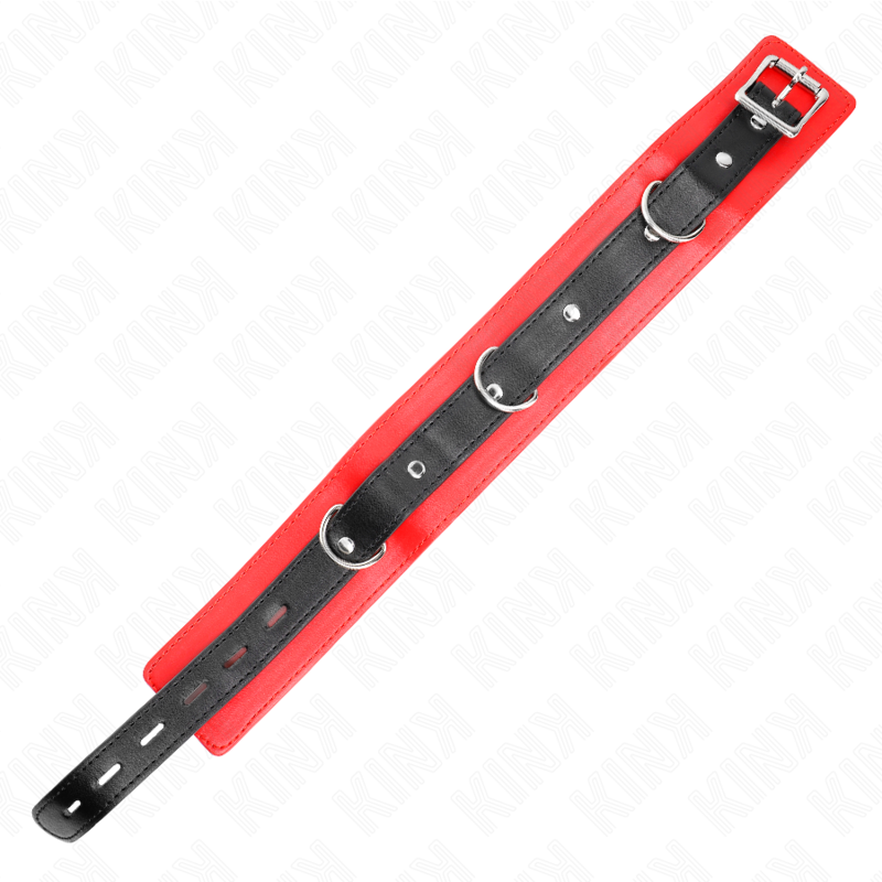 Ensemble collier et laisse ajustable rouge — KINK COLLAR & GAG